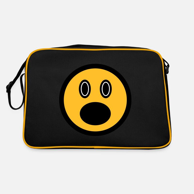 Émoticône perplexe, icône d'image, visage de bâton Sac Retro