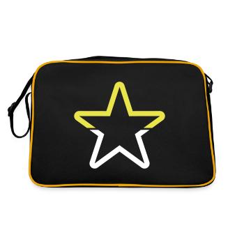 icône étoile symbole étoile - Sac Retro - noir/or - Dos