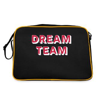 DREAM TEAM - Sac Retro - noir/or - Dos