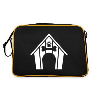 Chien de maison pour chien - Sac Retro - noir/or - Dos