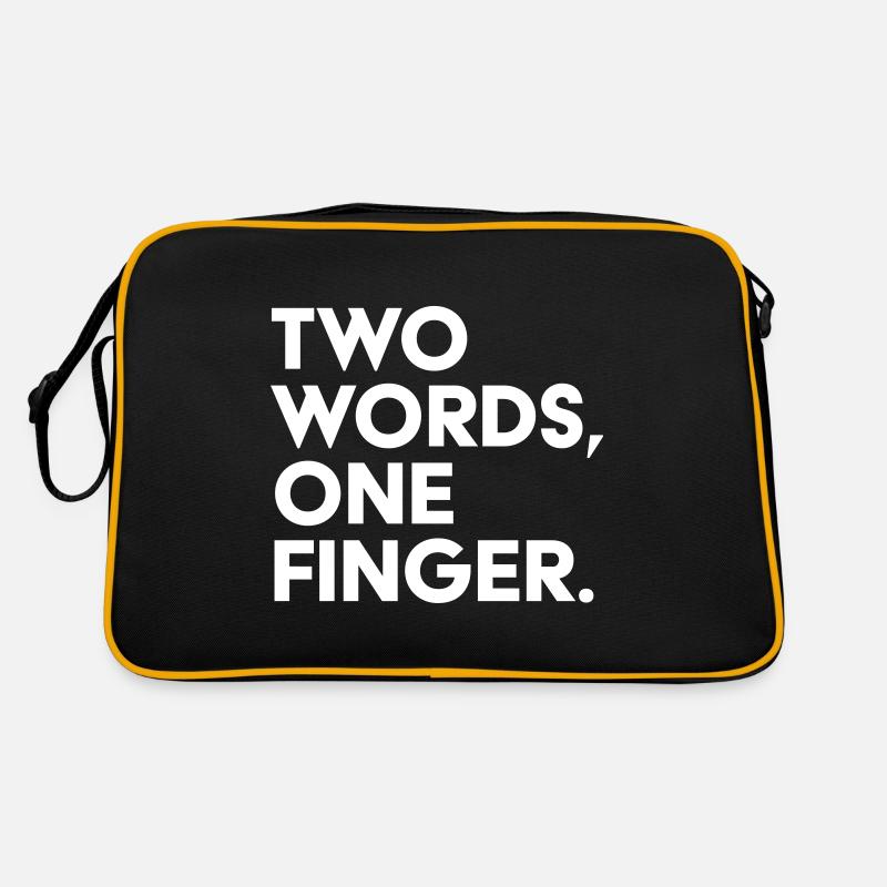 Two words one finger Retro Tasche