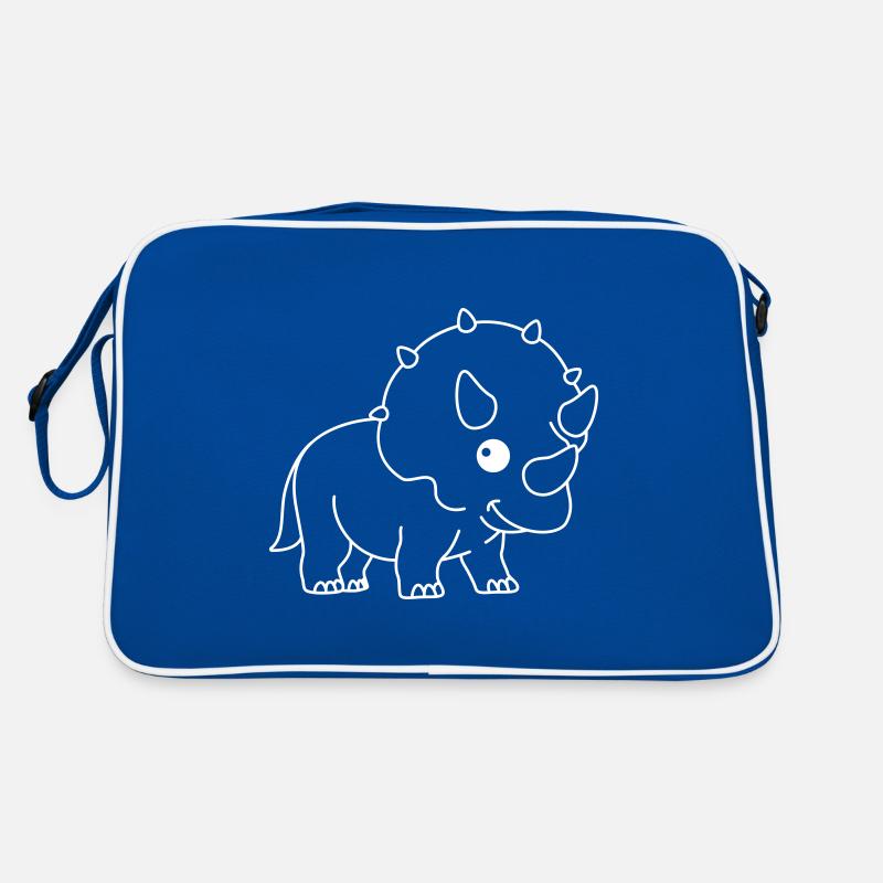 Dinosaur triceratops comic Retro Bag