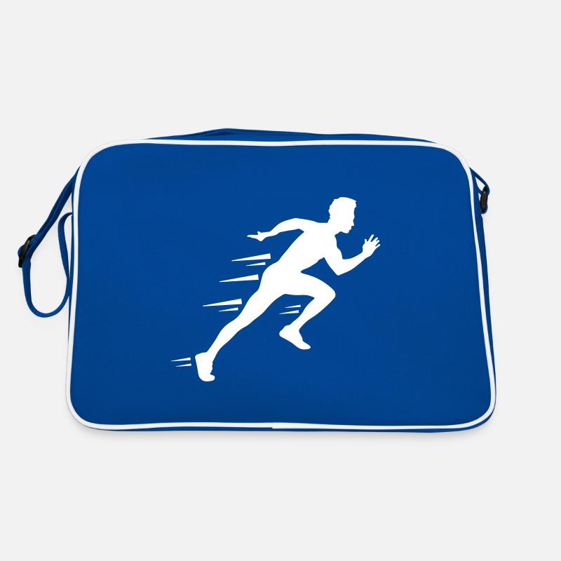 silhouette en cours d'exécution marathon Sac Retro
