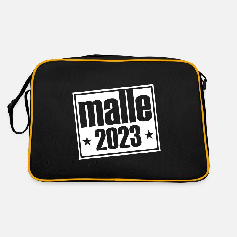 Malle 2023 - Retro Tasche - Schwarz/Gold