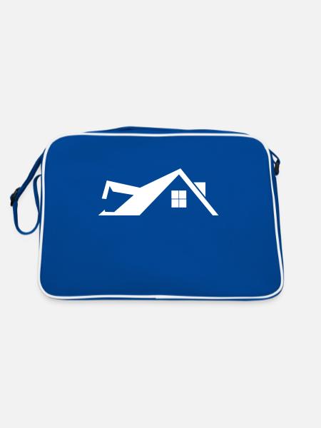 Roof - Retro Bag - blue/white - Back