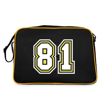 81 number symbol - Retro Bag - black/gold - Back