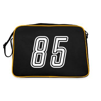 85 Numéro de numéro - Sac Retro - noir/or - Dos
