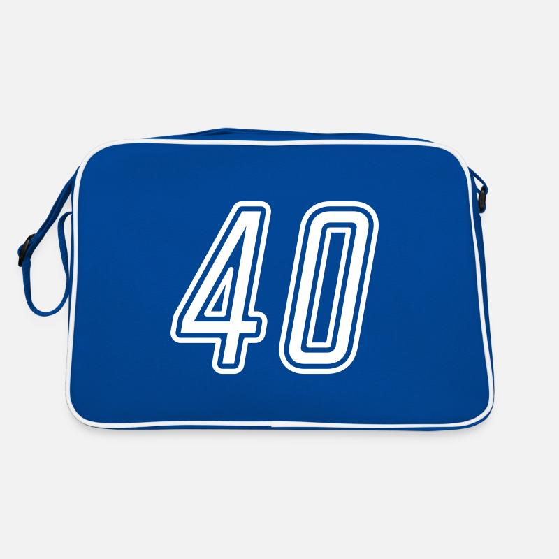40 Zahl nummer Retro Tasche