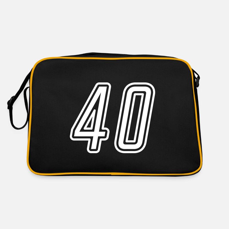 40 Zahl nummer Retro Tasche