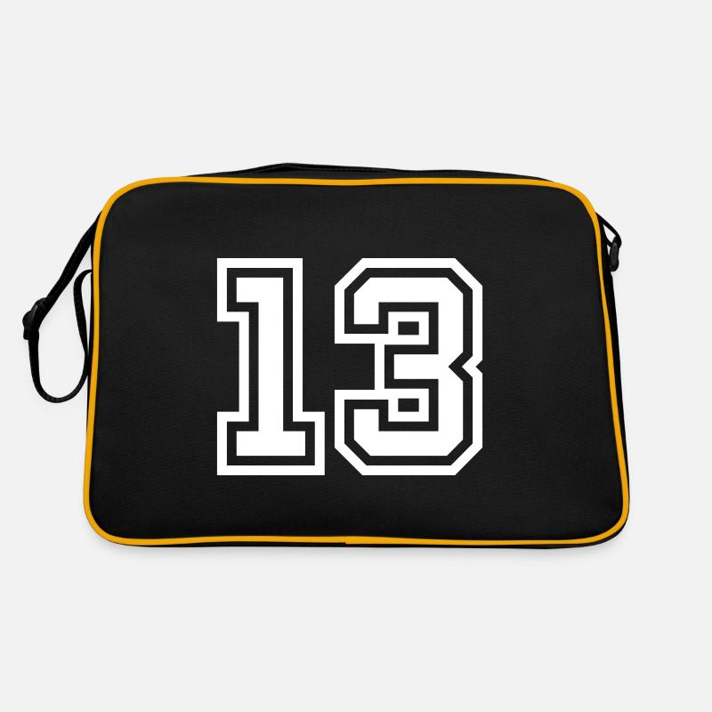 13 Symbole numérique - Sac Retro - noir/or