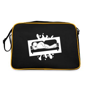 Couch Sleeping Sofa Tired Icon - Retro Bag - black/gold - Back