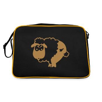 Half Shorn Sheep (1c) - Retro Bag - black/gold - Back