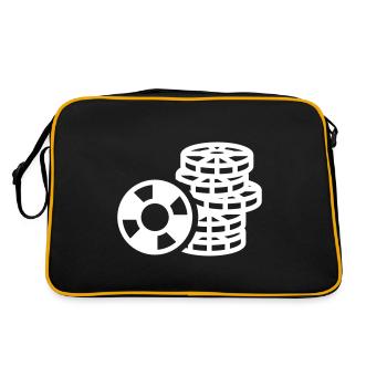 Poker Chip Icon - Retro Bag - black/gold - Back