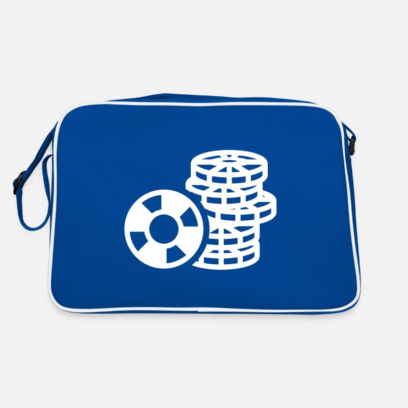 Poker Chip Icon Retro Tasche