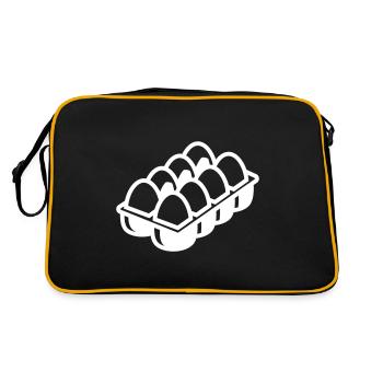 Eier symbol - Retro Tasche - Schwarz/Gold - Hinten