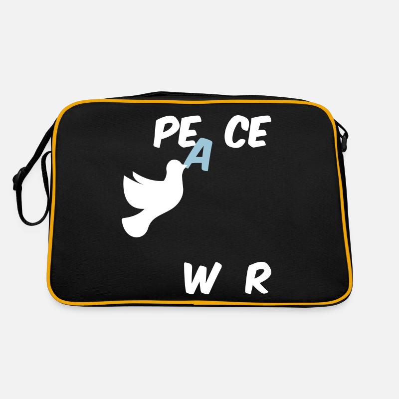 Déclaration de paix Stop War avec Dove of Peace Sac Retro