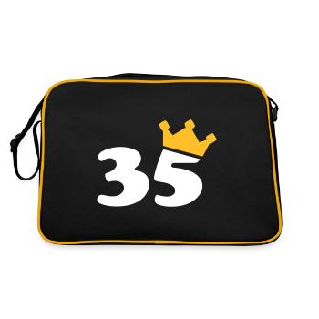 35 crown 35 birthday 35 years - Retro Bag - black/gold - Back