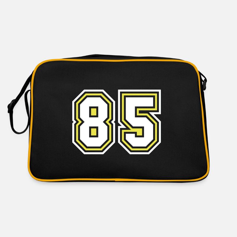 85 Zahl Symbol - Retro Tasche - Schwarz/Gold