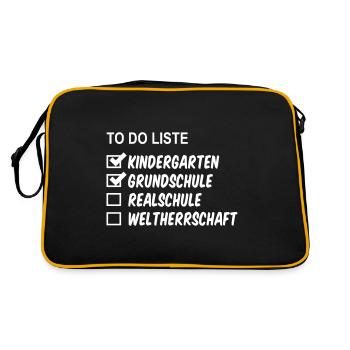 Secondary school transfers students school year beginning - Retro Bag - black/gold - Back