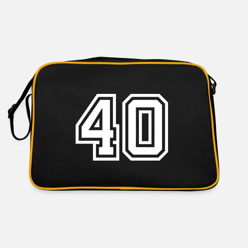 40 Zahl symbol Retro Tasche