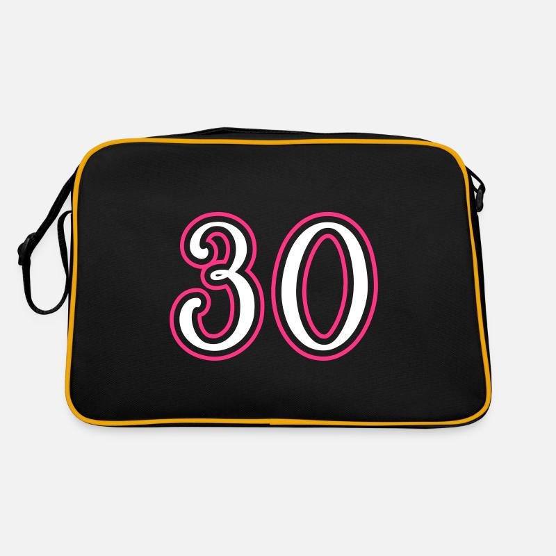 30 Zahl nummer Retro Tasche