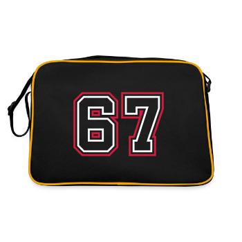 67 Number number - Retro Bag - black/gold - Back