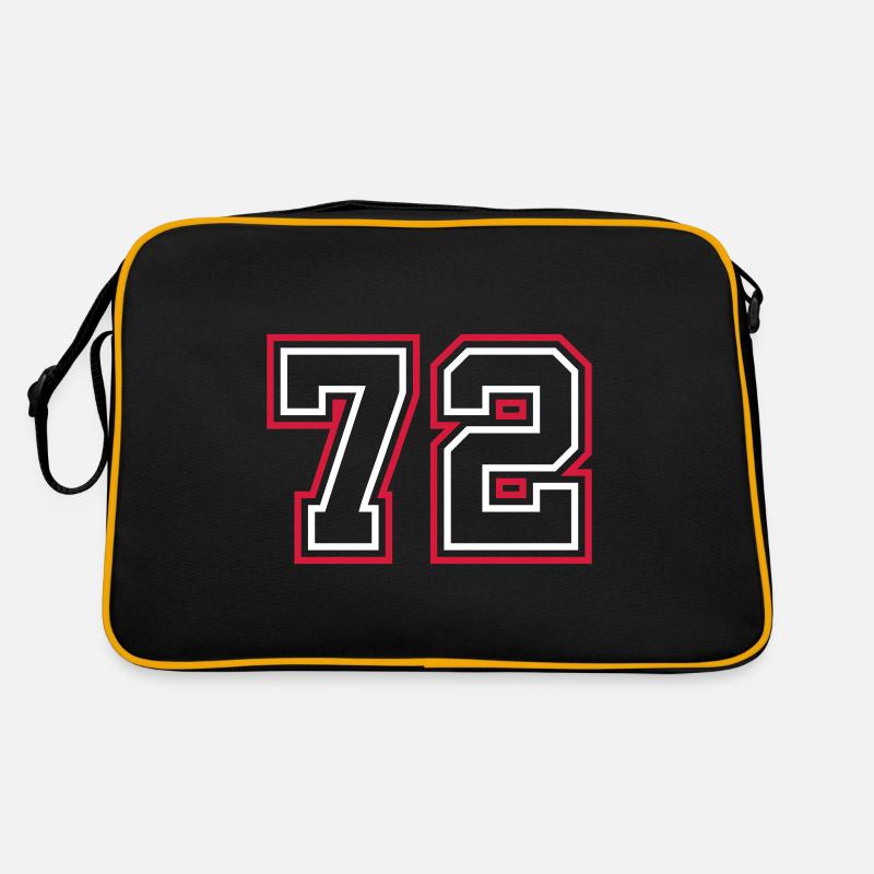 72 Numéro de numéro Sac Retro
