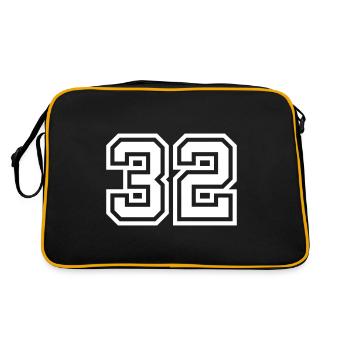 32 number symbol - Retro Bag - black/gold - Back