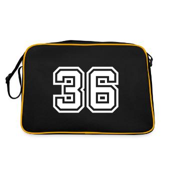 36 number symbol - Retro Bag - black/gold - Back