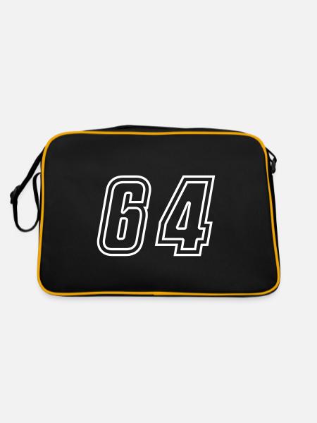 64 Number number - Retro Bag - black/gold - Back