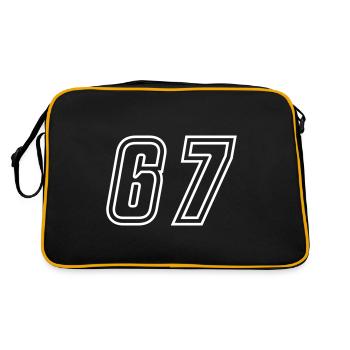 67 Number number - Retro Bag - black/gold - Back