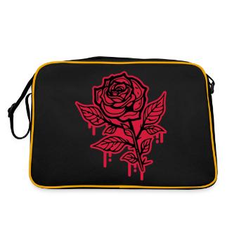 Symbole de la rose - Sac Retro - noir/or - Dos