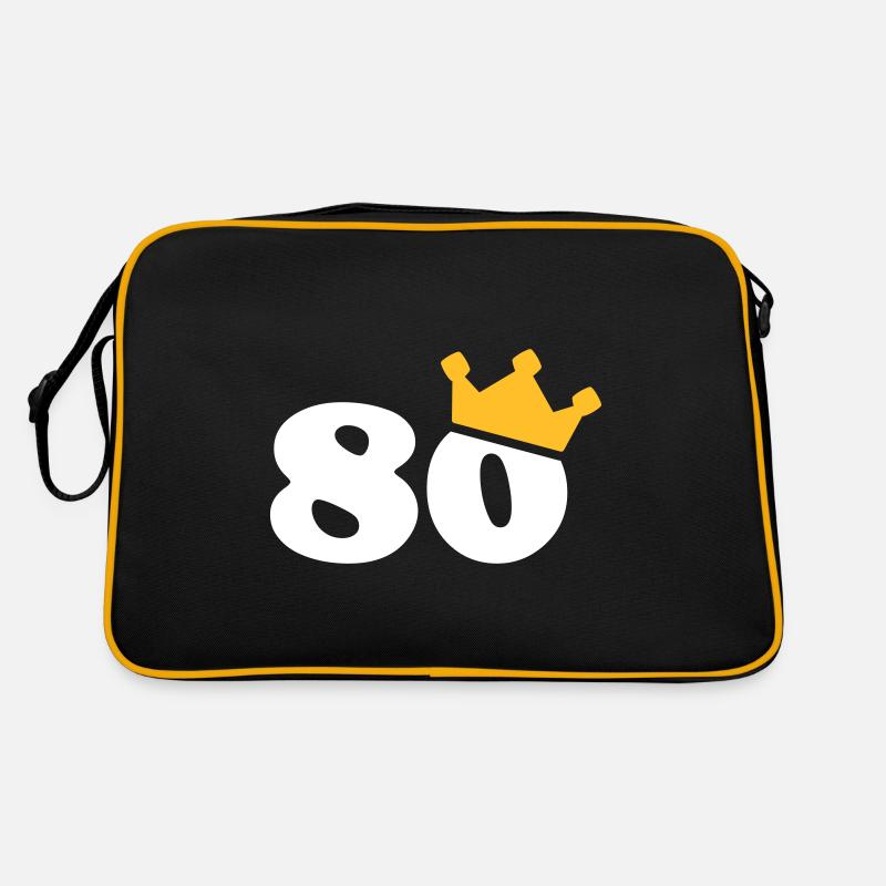 80 Krone 80. Geburtstag 80 Jahre Retro Tasche