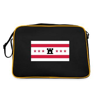 Le drapeau de Drenthe - Sac Retro - noir/or - Dos