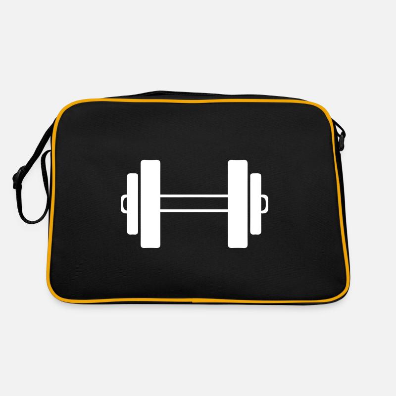 symbole d'icône haltère Sac Retro