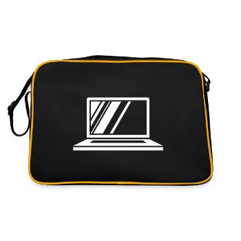 Icône de l’ordinateur portable - Sac Retro - noir/or - Dos