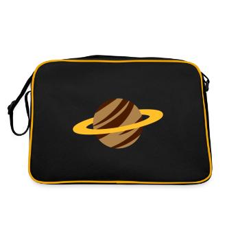 Planète Saturne / Planète Saturne / Planète Saturne - Sac Retro - noir/or - Dos