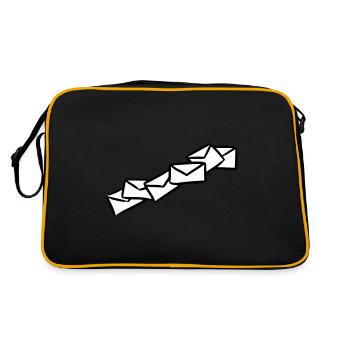 Letters News Broadcast message letters - Retro Bag - black/gold - Back