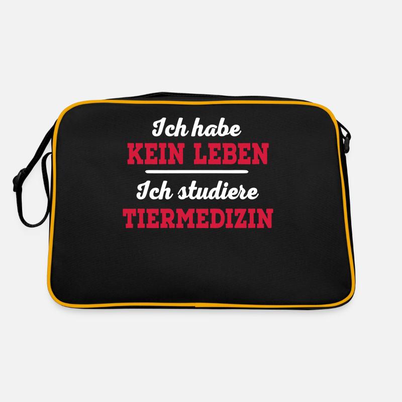 Tiermedizin - Retro Tasche - Schwarz/Gold