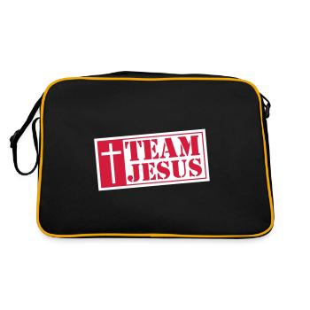 team jesus crois - Sac Retro - noir/or - Dos