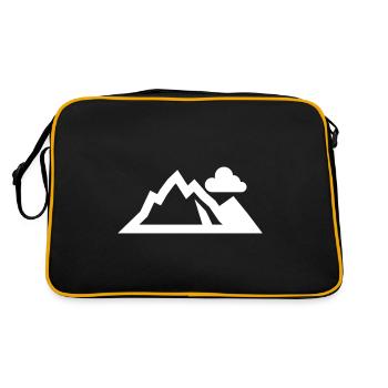 Berge Mountains Silhouette - Retro Bag - black/gold - Back