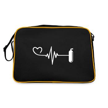 Oxygen Diving Pulse Heart - Retro Bag - black/gold - Back
