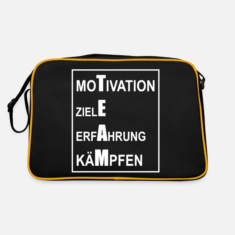 Team Motivation Ziele Erfahrung Kämpfen Retro Tasche