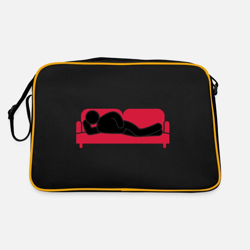 Couch Schlafen Sofa Müde Icon Retro Tasche
