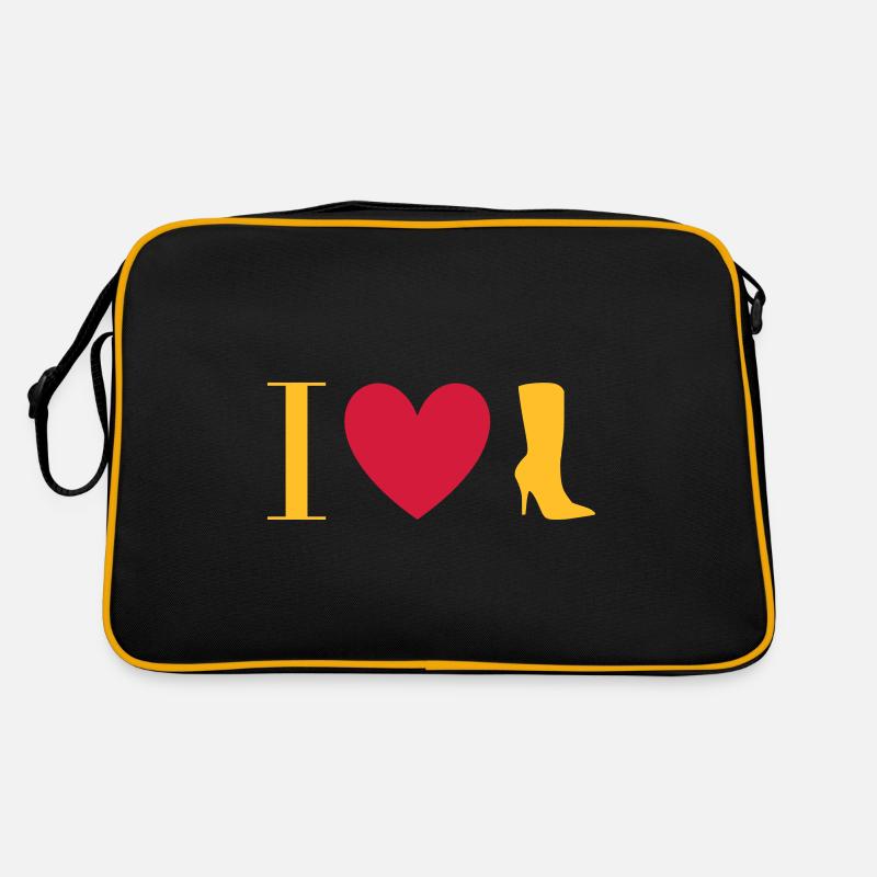 ★ design colors changeable ★ I love boots Retro Bag