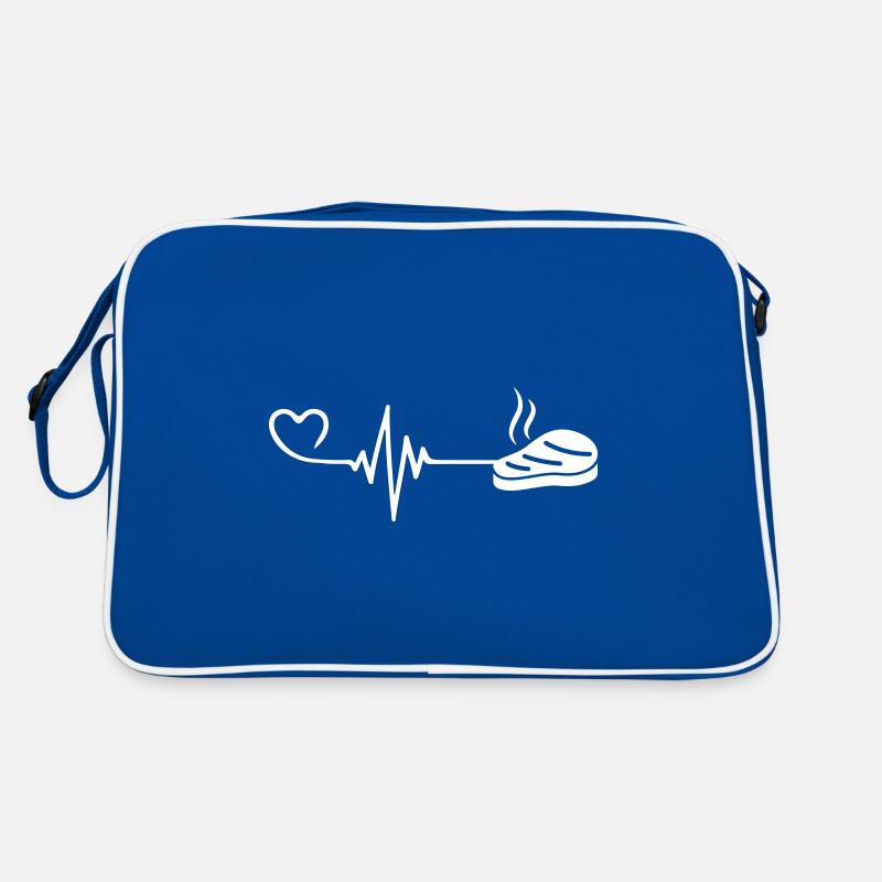 Steak heartbeat pulse Retro Bag