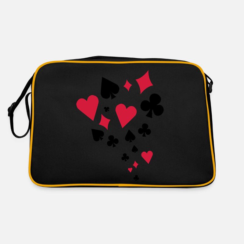 Poker - Retro Tasche - Schwarz/Gold