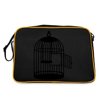 Leerer Käfig / empty cage (1c) - Retro Bag - black/gold - Back