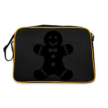 Gingerbread Man - Retro Bag - black/gold - Back