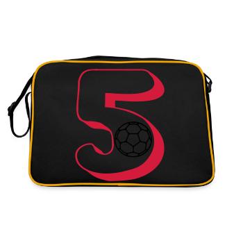 handball numéro 5 - Sac Retro - noir/or - Dos